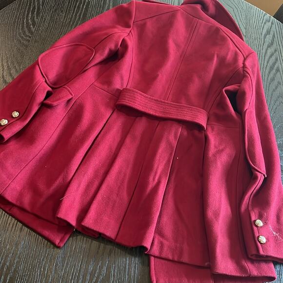 BCBGeneration Red ( burgundy) Peacoat Double-Breasted Wool - Picture 6 of 6